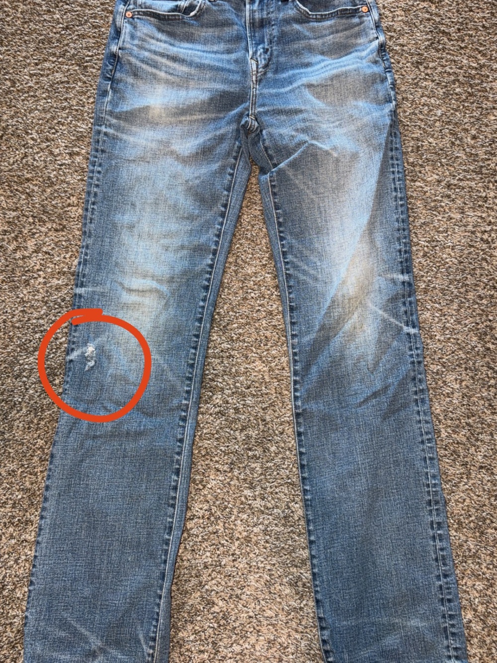American Eagle Outfitters Men's Faded Blue Bootcut 32x36 Jeans